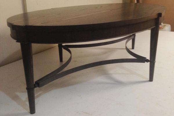 Black oval table