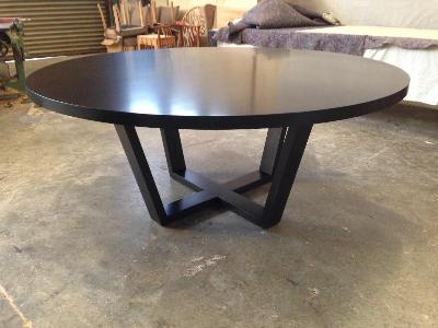 Black wooden table