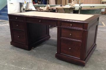 Desk with inlay